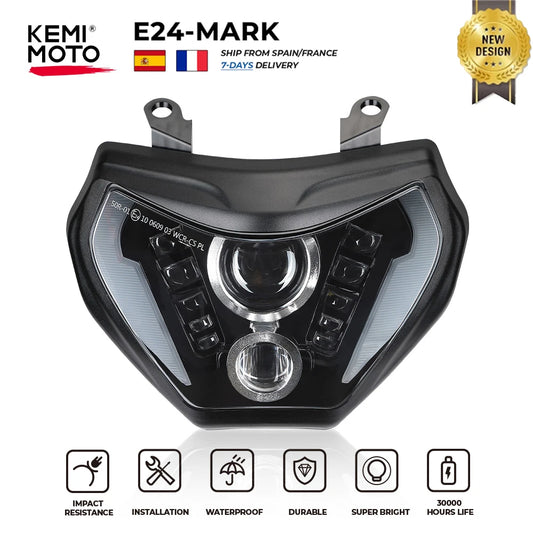 Headlight MT09 LED Lamp MT09 2014-2016 For YAMAHA Headlight MT 09 FZ09 DRL 110W Lights With E-MARK Waterproof Motorcycle Access