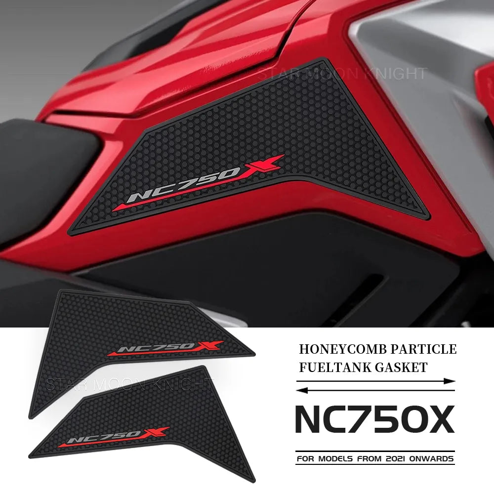 For HONDA NC 750 X nc750x NC750 750X 2021 2022 Rubber Side Fuel Tank Pad Protector Decal Gas Knee Pad Traction Pad Fuel Tank Pad