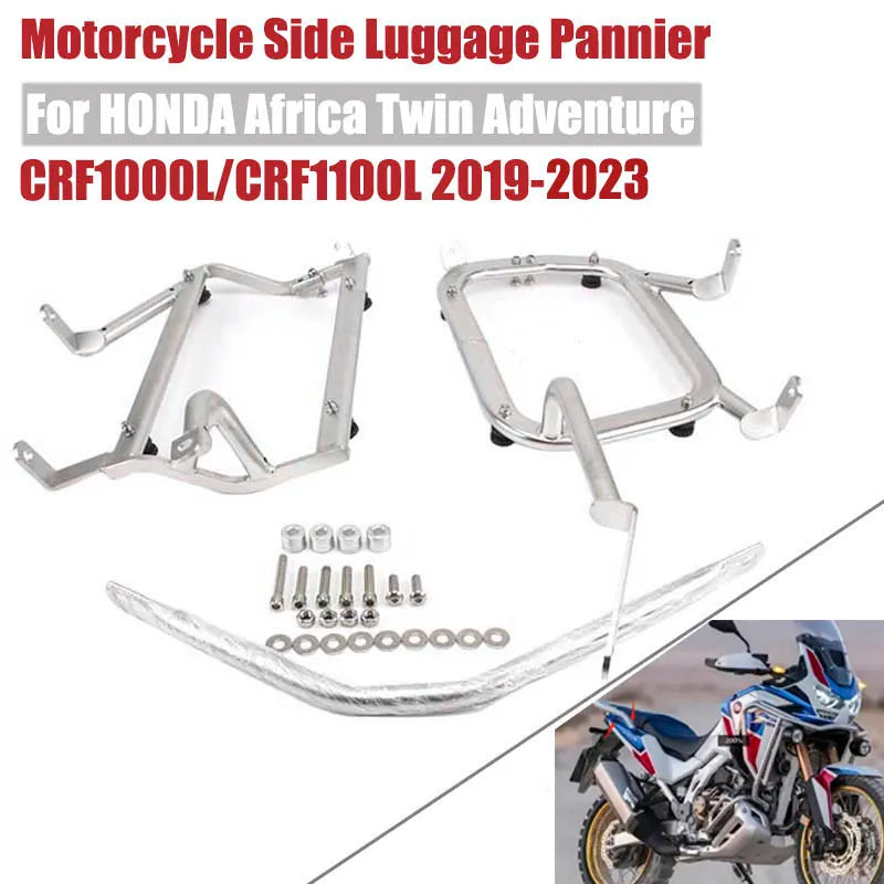 For HONDA CRF1000L/1100L Africa Twin Adventure 2019-2023 Motorbike Side Top Box Luggage Pannier Rack Trunk Case Bracket Holder