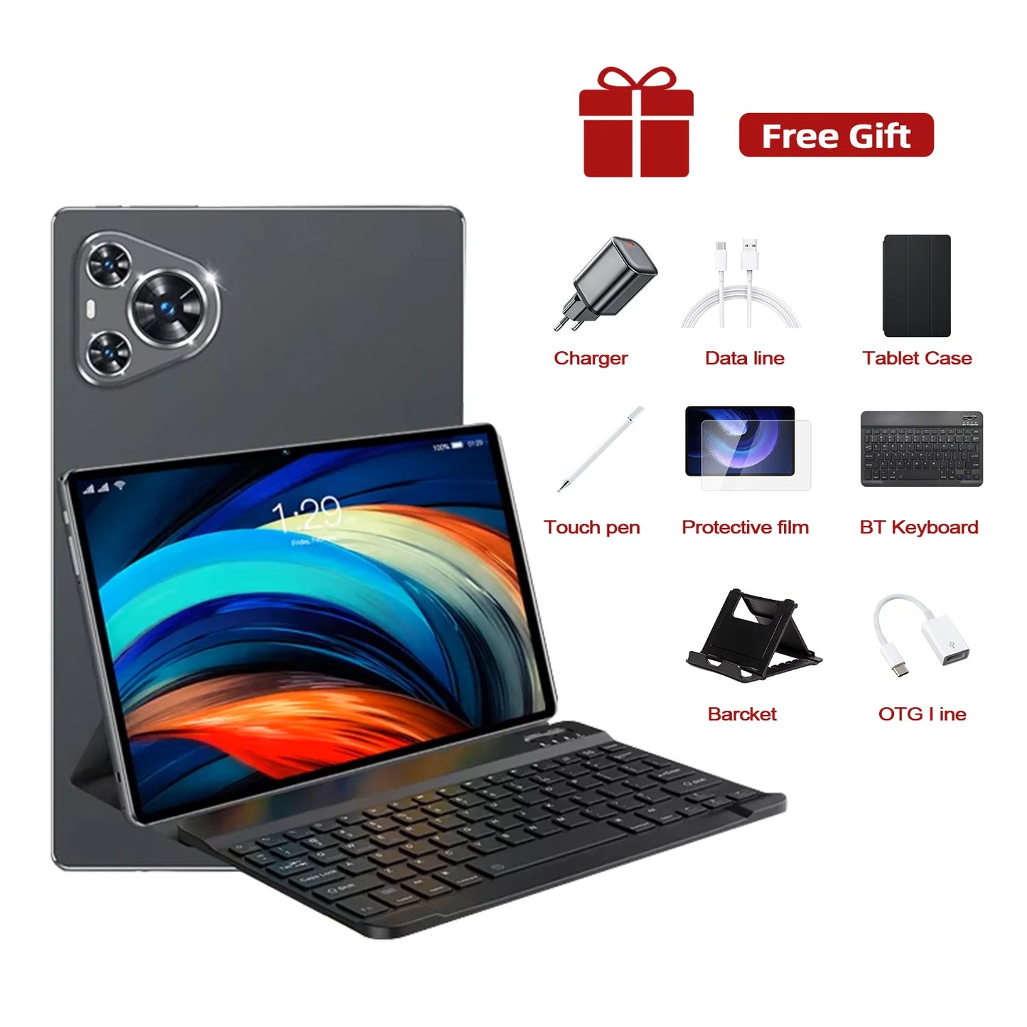 2025 Tablets Android Original Android P70 PRO Tablet 22GB + 2T 20000mAh 12 inch HD 4K Android 14 10 Core WIFI Network Tablet PC