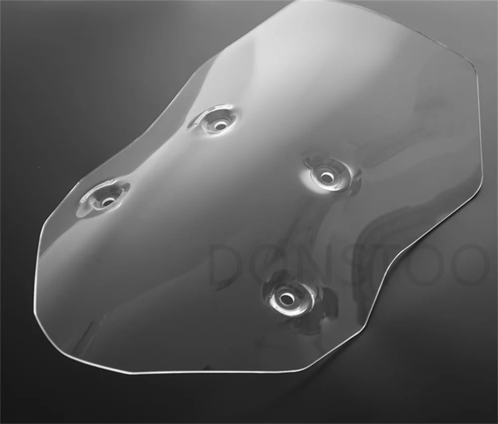54cm/59cm/64CM Height Motorcycle Accessories Windshield Hd Transparent Heighten for Cfmoto 650mt Cf650-3 Grey/Transparent