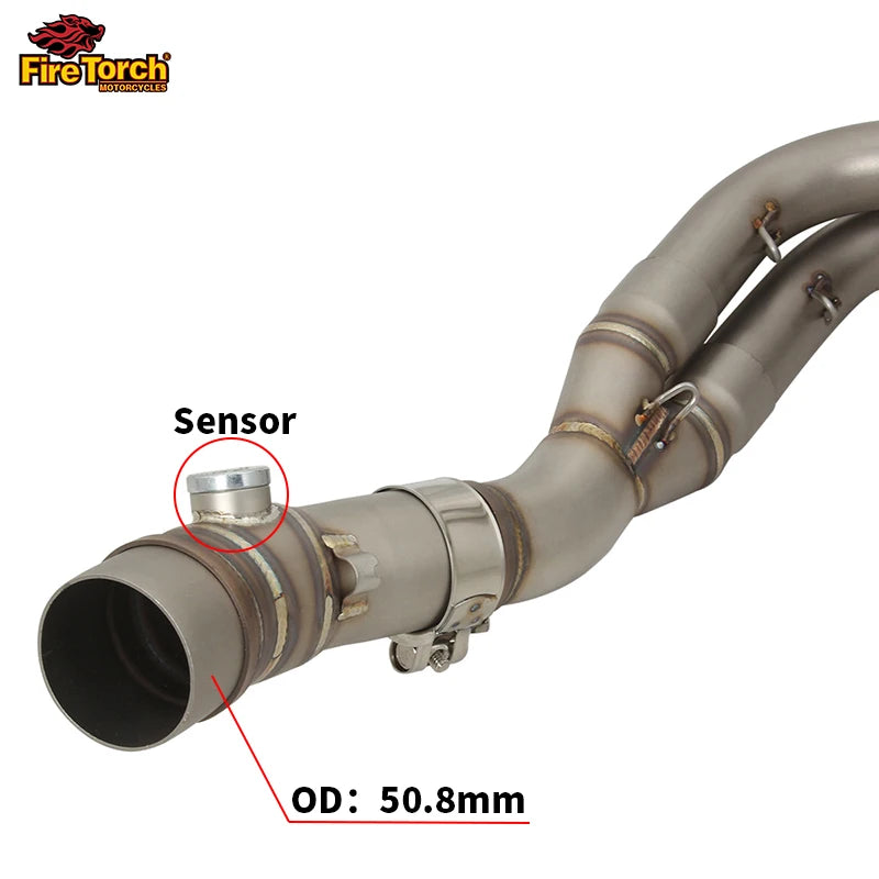 For Kawasaki ER6N ER6F Versys 650 Z650 Ninja650 2012 - 2023 Motorcycle Full Exhaust System Muffler Pipe Front Connect Link Tube