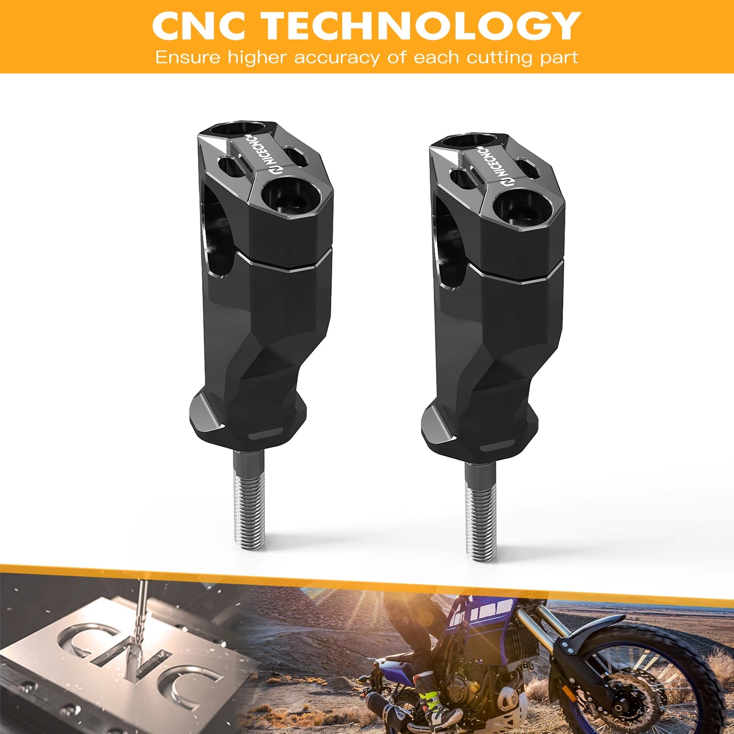 For Tenere 700 20MM Handlebar Riser Heightening Clamp Mount For Yamaha Tenere 700 XTZ700 T700 2019-2024 Tenere 700 World Raid 22