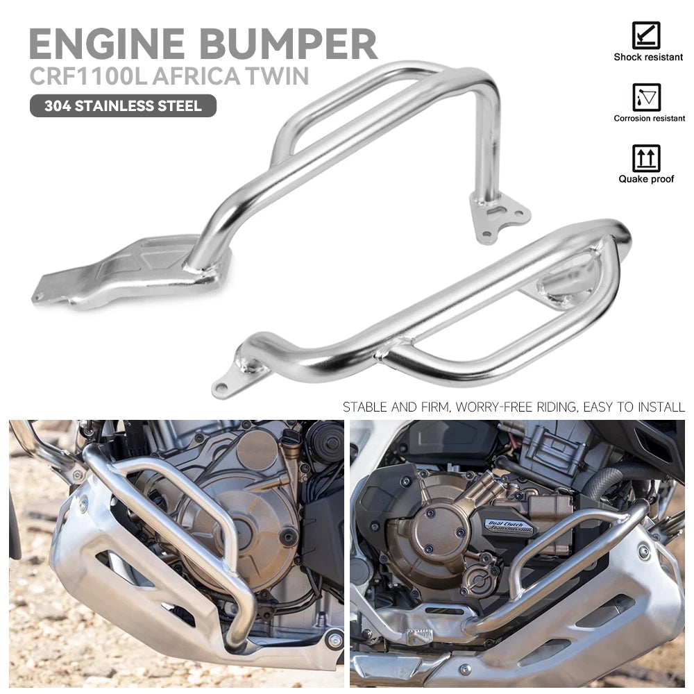 NEW Motorcycle Engine Bumper Crash Bars Frame Protector Guard Bar Kit For Honda CRF1100L CRF1100 CRF 1100 L Adventure ADV Sport