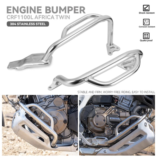 NEW Motorcycle Engine Bumper Crash Bars Frame Protector Guard Bar Kit For Honda CRF1100L CRF1100 CRF 1100 L Adventure ADV Sport