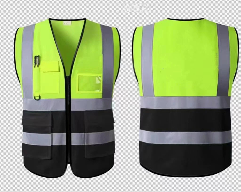 High Visibility Signal Vest Work Safety Jacket Reflective Safety Vest To Work For Men Luminous Vest Fluorescent