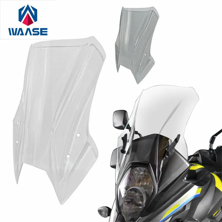 waase For Suzuki V-strom 650 XT 650XT Adventure DL650 DL650XT ADV Windscreen Windshield Wind Deflector Shield Screen Visor Glass