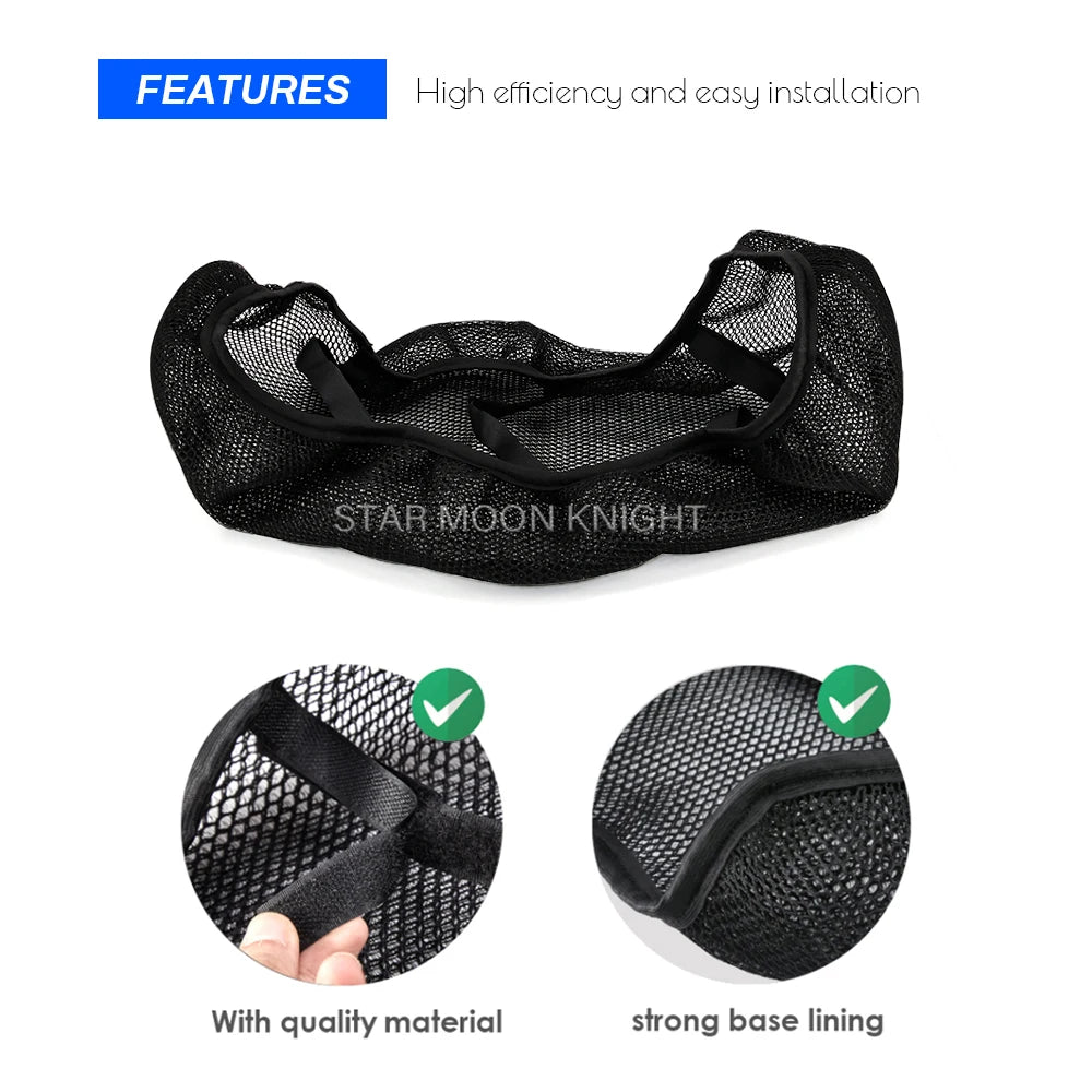 Motorcycle Anti-Slip 3D Mesh Fabric Seat Cover Breathable Waterproof Cushion For Yamaha Tracer 7 Tracer 700 GT MT-07 Tracer