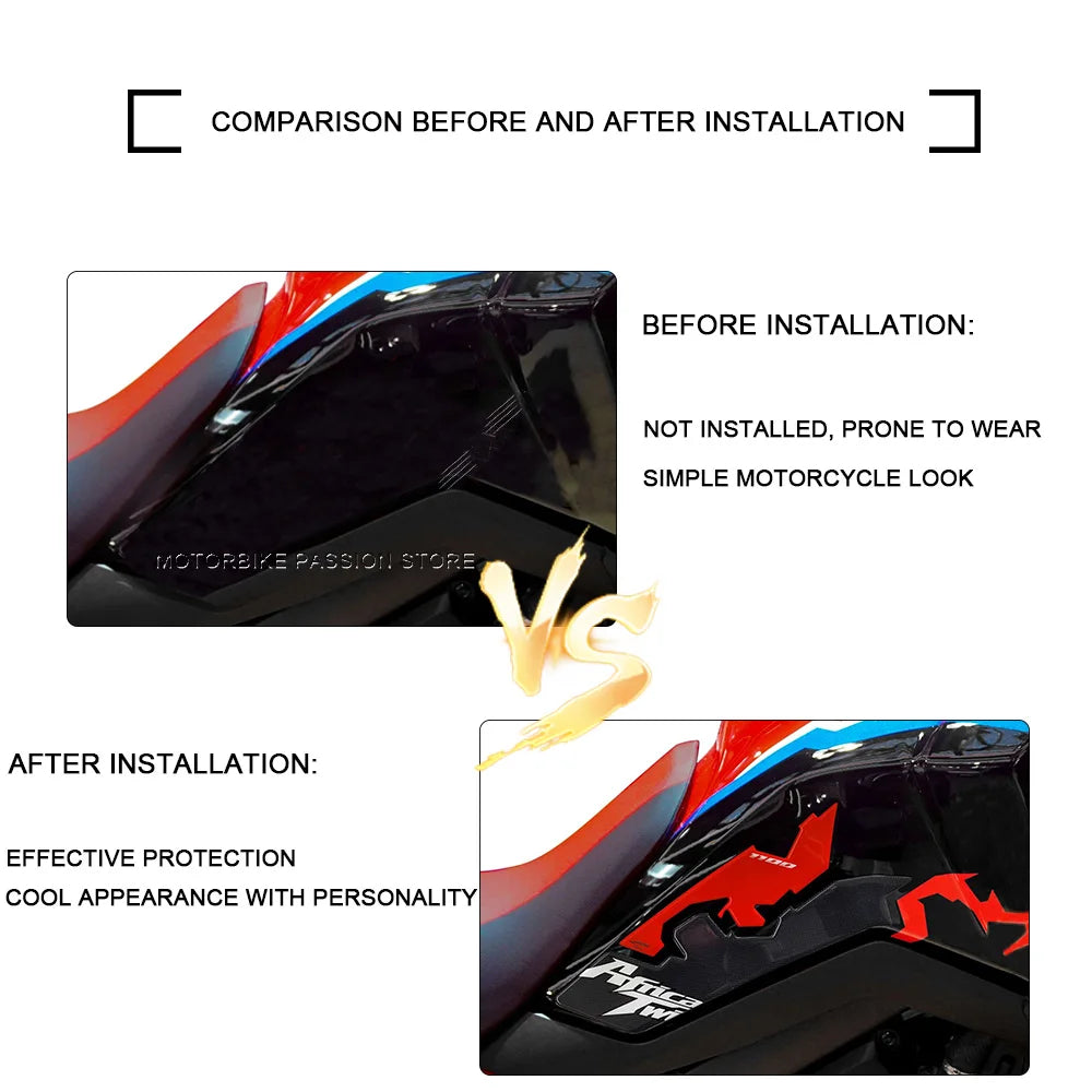 for Africa Twin 2024 Stickers Protection Kit Waterproof Motorcycle 3D Epoxy Resin decal 