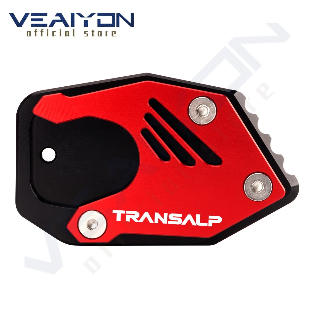For Honda XLV 600 650 700 TRANSALP XL600V XL650V XL700V CNC Side Stand Foot Kickstand Enlarge Extension Support Plate Pad