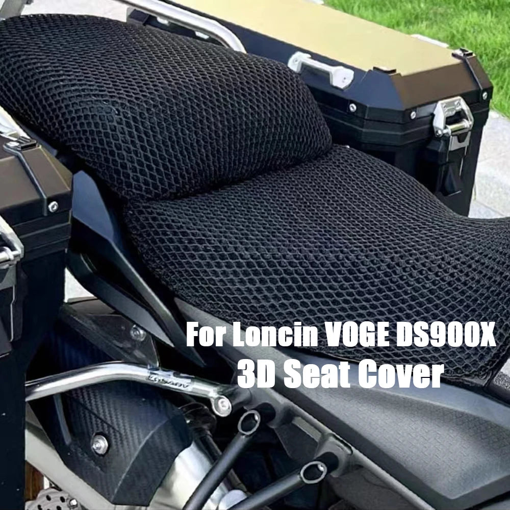 DS900X Motorcycle Mesh Seat Cover 3D Mesh Fabric Seat Protect Cushion For Loncin VOGE Valico DSX 900 Heat insulation Seat Covers