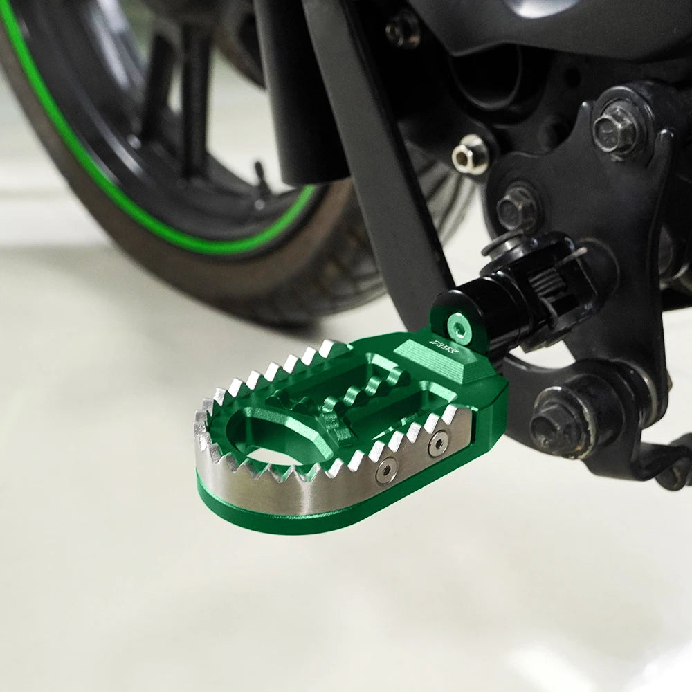 For Honda XL750 TRANSALP Kawasaki KLX250S KLX250R KLX300/650 Rotatable Footrest Footpegs Pedals Motorcycle Front Wide Foot Pegs