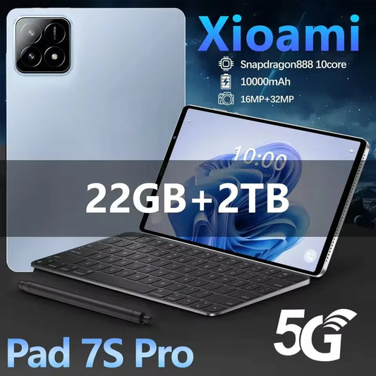 2025 Global Version New Xioami 11 inch Pad 7S Pro Tablet Android 14 Snapdragon 8gen2 HD 4K 22GB+2TB 10000mAh 5G Dual SIM WiFi GP