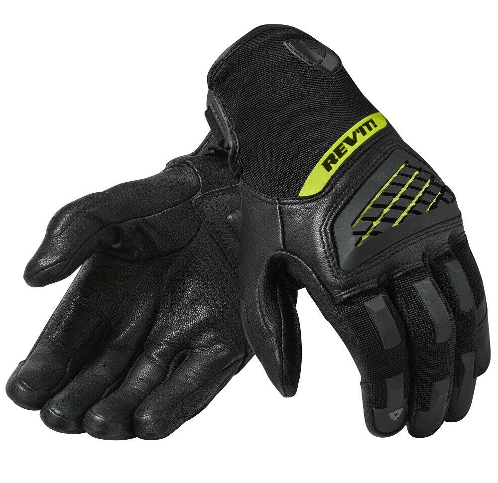 New Black/White Revit Neutron 3 Motorcycle Summer Racing Touch Screen Gloves Genuine Leather Motorbike MX ATV Gloves