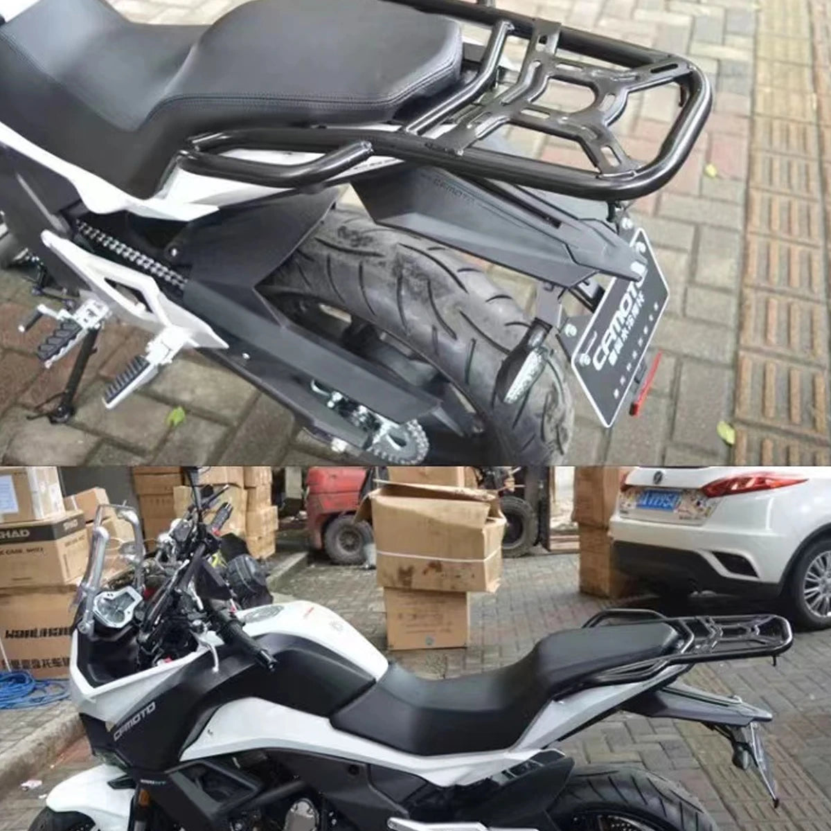 For CFMOTO CF 650MT MT650 MT 650 MT Accessories Motorcycle Rear Luggage Rack Carrier Trunk Box Holder Support Shelf Bracket Grip