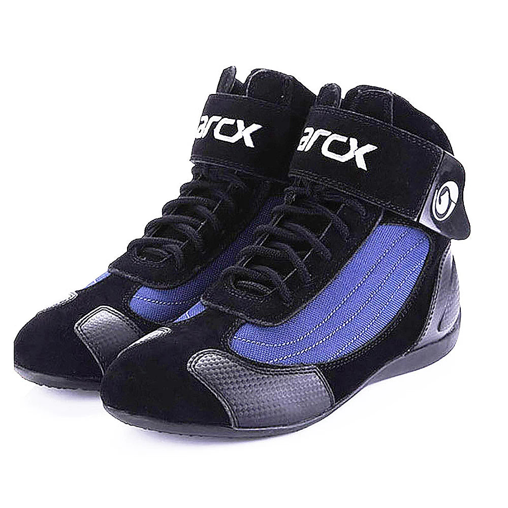 ARCX Motorcycle Cow Leather ankle shoes Motorbike Genuine Chopper Cruiser Touring Racing boot Riding shoes