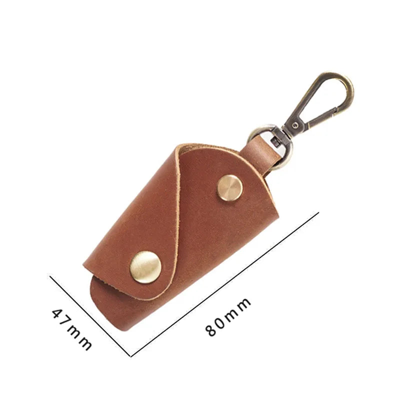 Fromtheon Genuine Leather Handmade Men's Mini Key Case Personality Creative Lady Door Key Storage Crazy Horse Leather Case