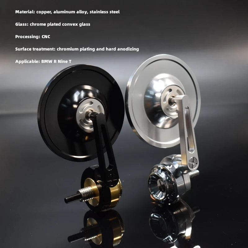 Motorcycle High-End CNC Side Mirrors Handle Mirrors Rearview Mirrors For BMW R Nine T And 22MM Hollow Handlebars