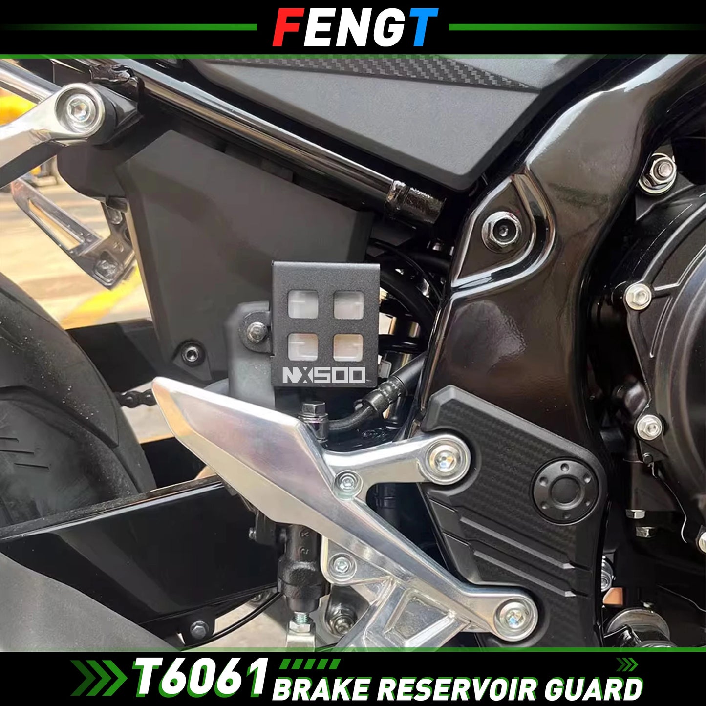 FOR HONDA NX500 2023 2024 Motorcycle Rear Brake Reservoir Guard Cover Pump Fluid Tank Oil Cup Case Protector Accessorie NX 500