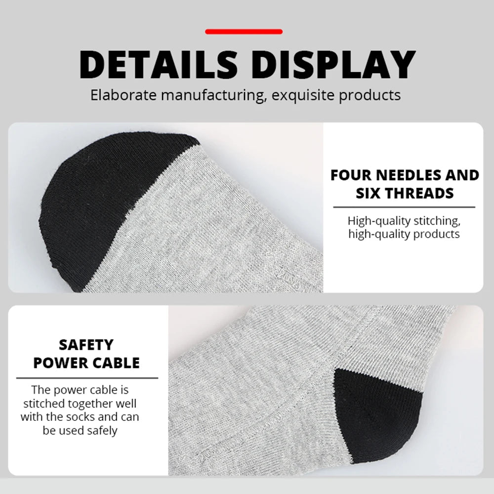 Winter Heated Socks 5000mAh APPControl Thermal Socks Women Men Heating Foot Warmer Electric Fever Socks Hiking Ski Warm Outdoor