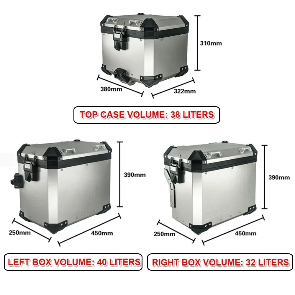900DS 900DSX Motorcycle Trunk Side Box Top Box Aluminum Left Right Storage Luggage Rear Tail Case For VOGE 900 DS DSX 2024 2025