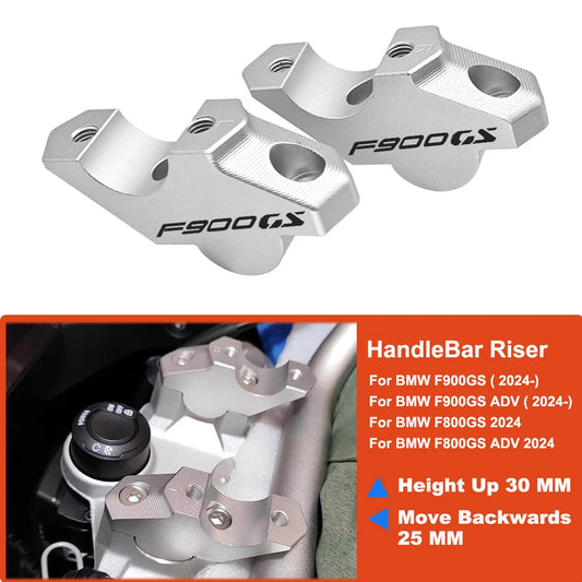 For BMW F900GS Adventure F 900 GS ADV 2024 2025- F850GS Accessories Motorcycle HandleBar Riser Clamp Extend Heightening Adapter
