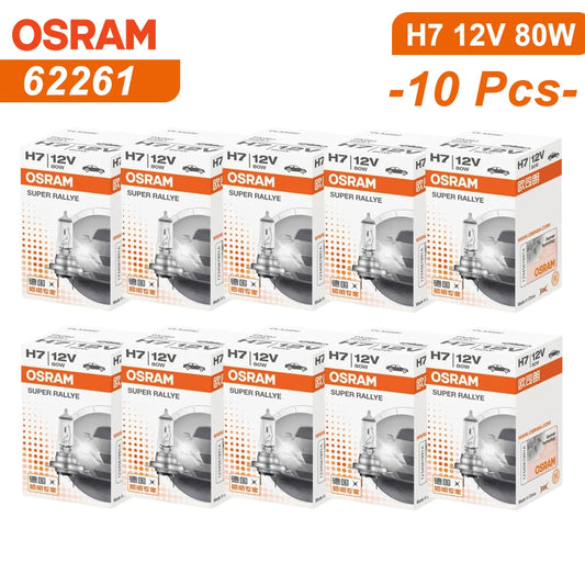 OSRAM H7 Halogen Bulbs 80W 62261 Car Lamps Bombilla PX26d Base Low Beam Fog Light Conversion Kit 3200K Yellow Original