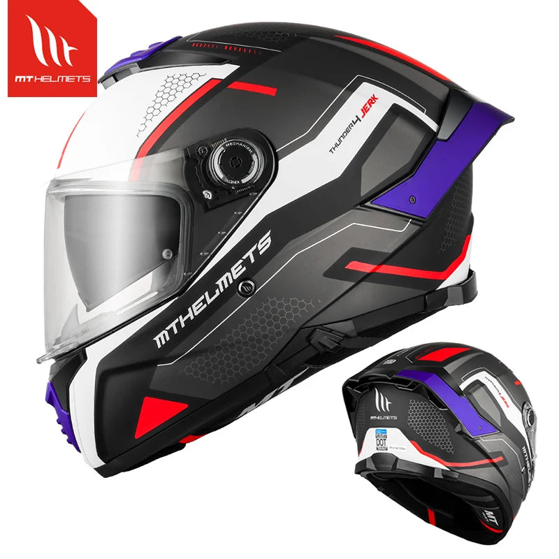 MT Thunder SV 4 ECE 22.06 DOT Approved Full Face Helmets Motorcycle Double Lens Shield Scooter Helmen Men Capacete de Moto