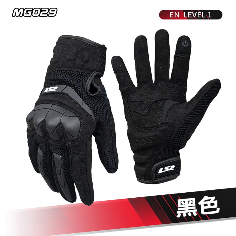 Original LS2 MG029 Motorcycle Men Gloves Riding Racing Moto Anti-drop Breathable Wear Resistant Touch Screen Women Glove