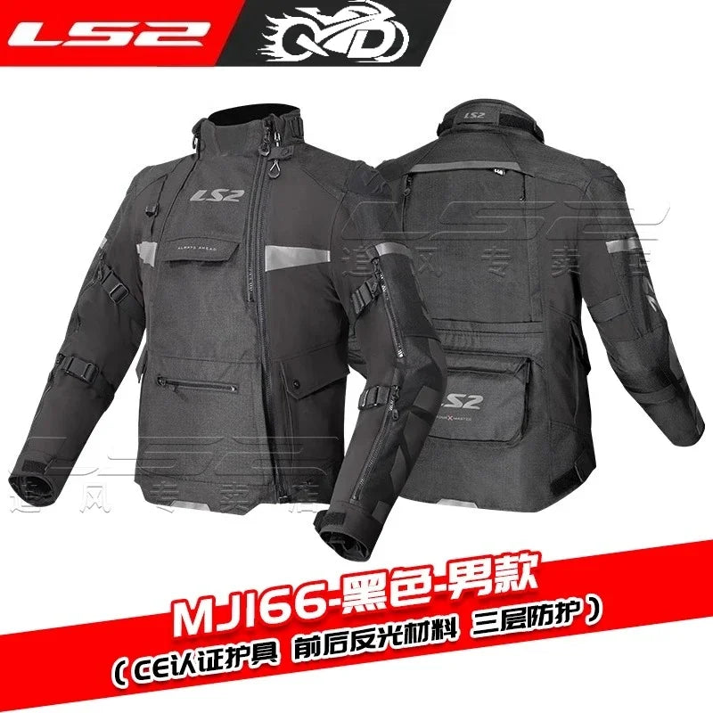 Original LS2 Motorcycle Riding Suit Long-distance Rally Suit Off-road Motorcycle Anti Fall Riding Pants for Men MJ166