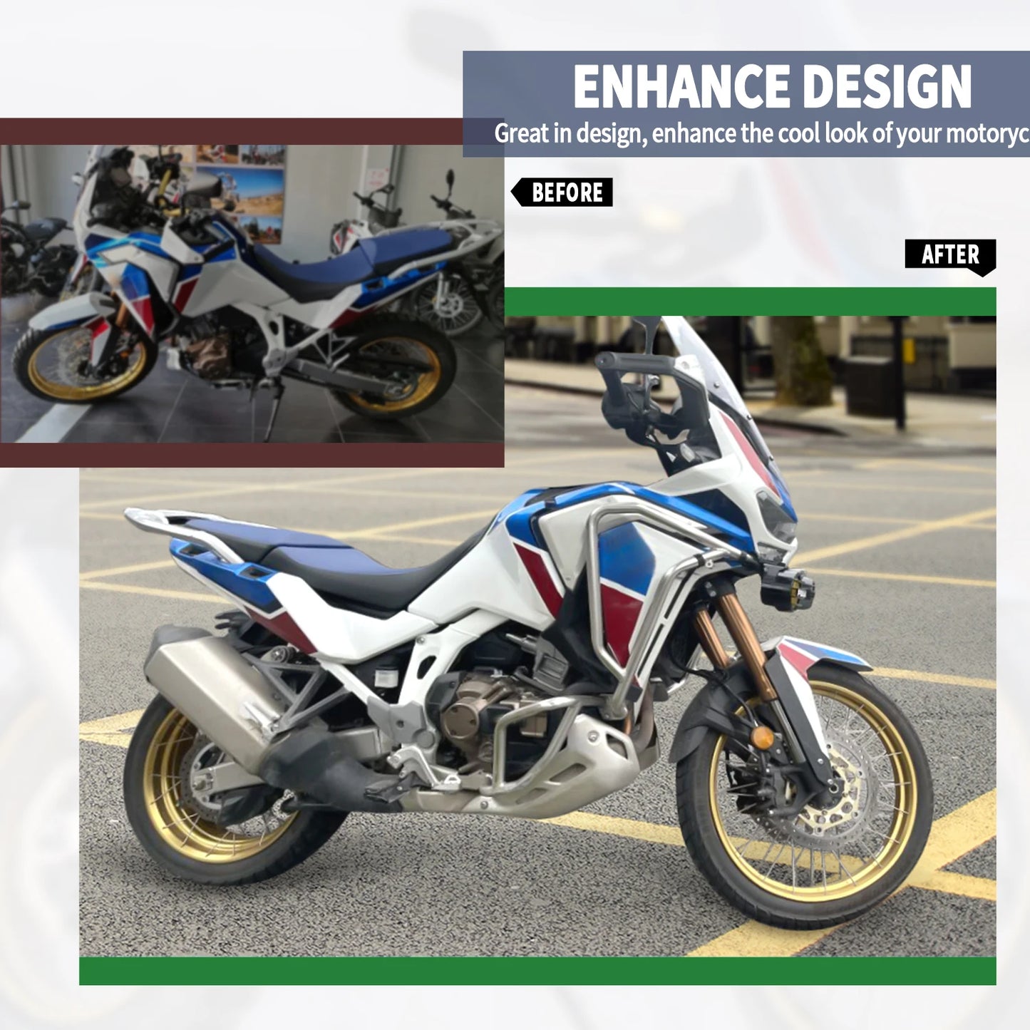 For Honda CRF1100L CRF 1100 L Africa Twin Adventure Sports DCT ADV 2020-2022 Crash Bar Uppe Lower Highway Engine Guard Bumper