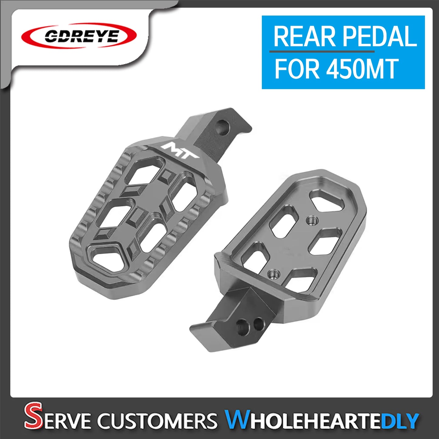 FOR CFMOTO 450MT 450 MT 2024 Motorcycle CNC Aluminium Rear Footrest Expandable Teeth Pedal Kit Foot Pegs Pedal
