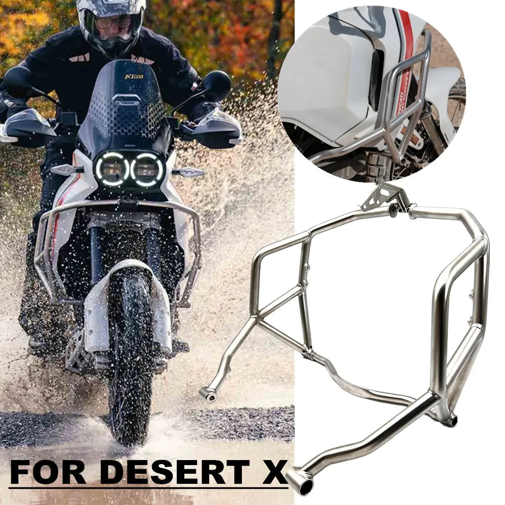 For Ducati Desert X desert x desertX 2022 2023 Motorcycle Crash Bar Frame Protector Engine Guard