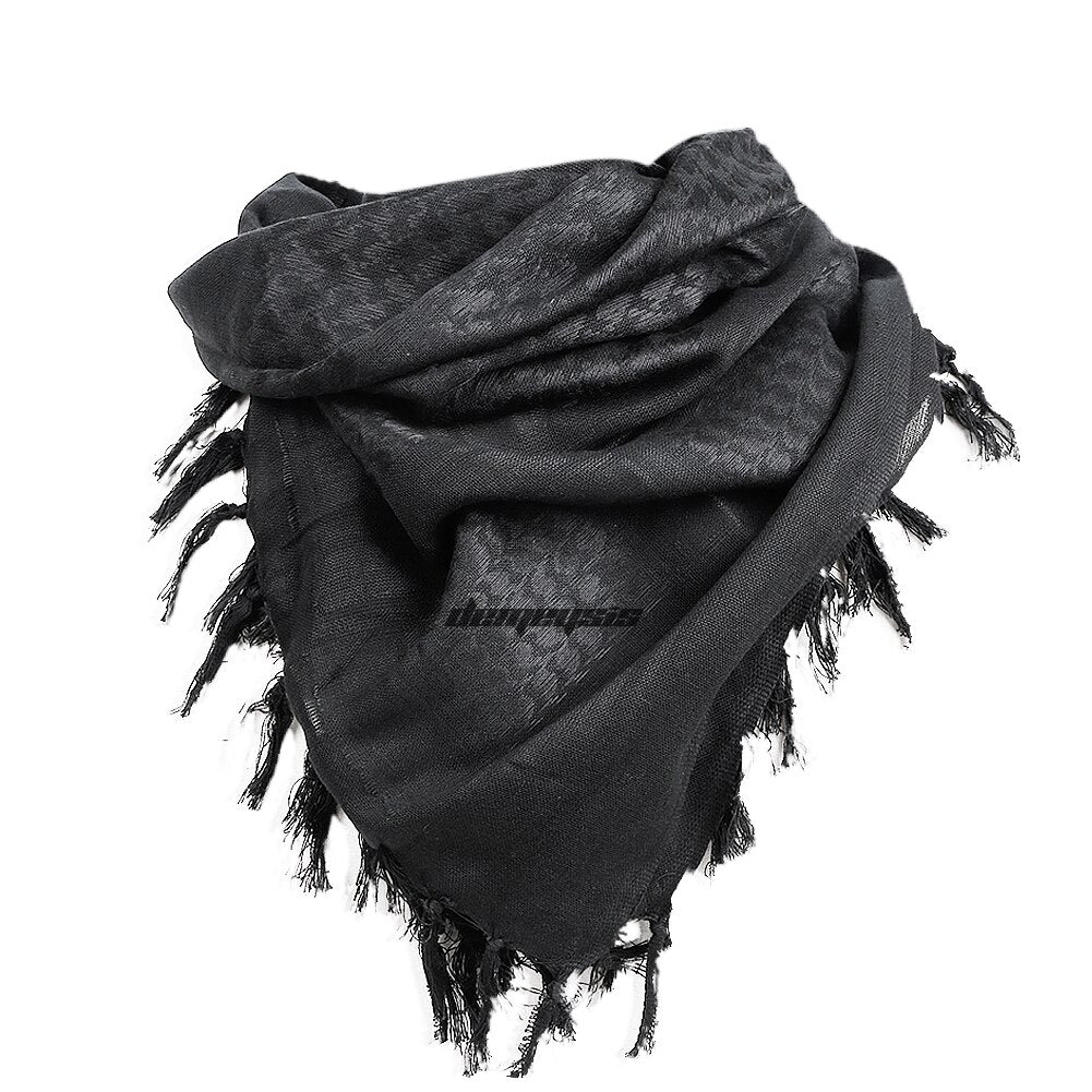 Outdoor Hiking Scarves Military Arab Tactical Desert Scarf Army Shemagh with Tassel for Men Women