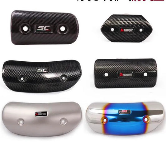 Motorcycle Exhaust Pipe Carbon Fiber Protector Heat Shield Cover Guard Anti-scalding Cover For CB650F MT07 TMAX530 CB400 XMAX300
