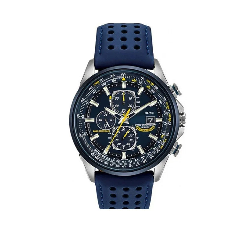 2025 New Men Watches Business Multi-Function Fancy Round Luxury Wristwatch Stainless Steel Band Quartz Watch with Date