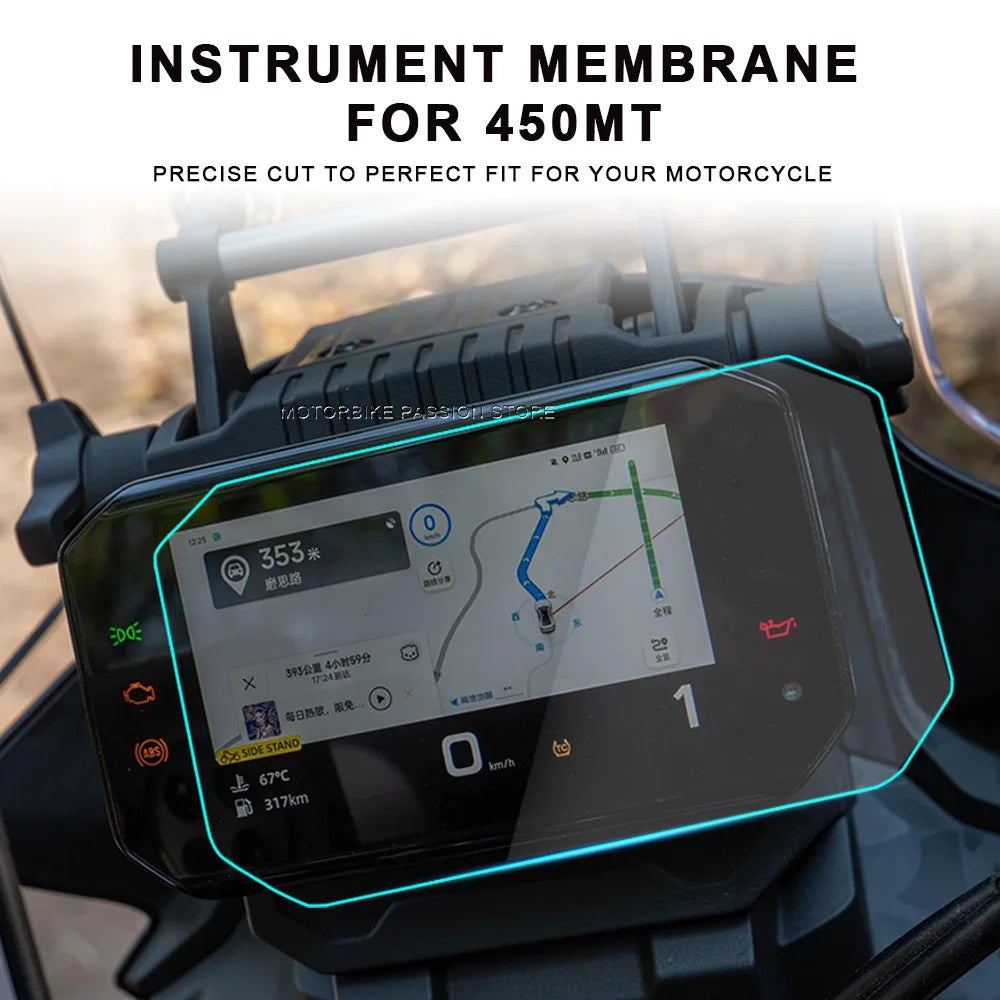 For CFMOTO 450MT/450NK Motorcycle Scratch Cluster Screen Dashboard Protection Instrument Film