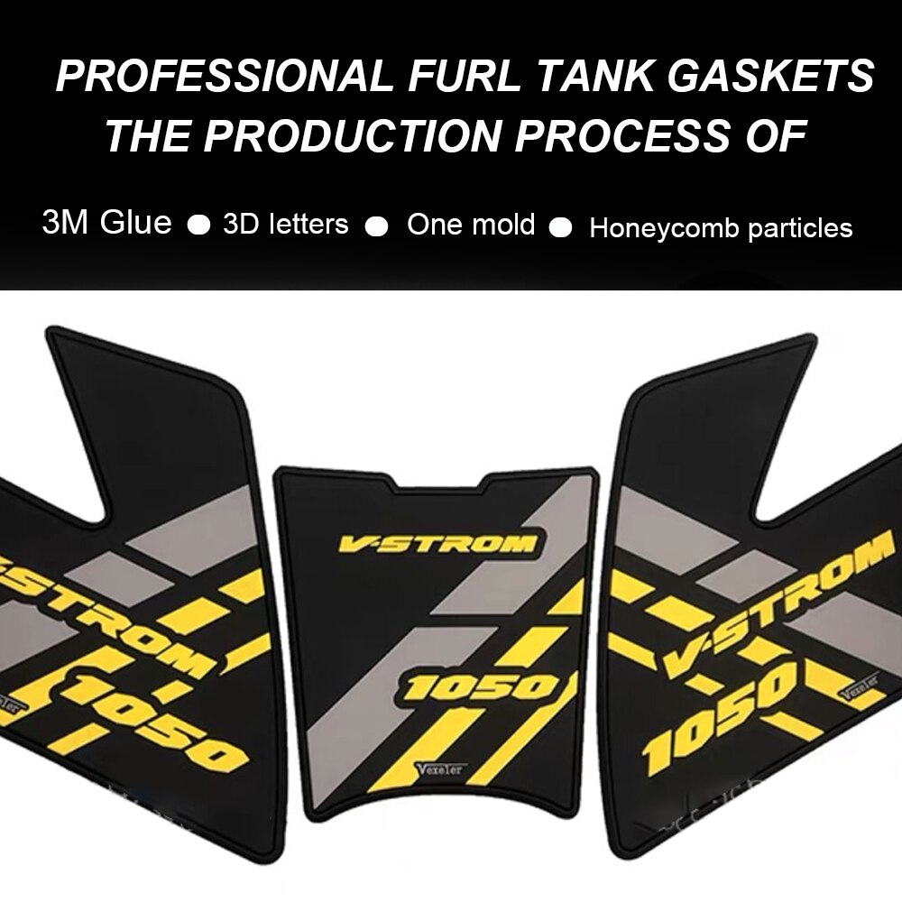 Motorcycle Non-slip Side Fuel Tank Stickers Waterproof Pad Rubber Sticker For Suzuki 1050 V-strom DL1050 XT V strom dl 1050xt