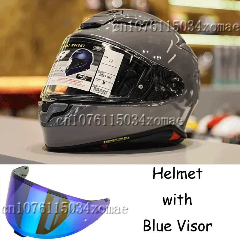 Shoei Z8 Bright Grey Full Face Helmet RF-1400 NXR2 Motorcycle Helmets Riding Motocross Racing Motobike Helmet
