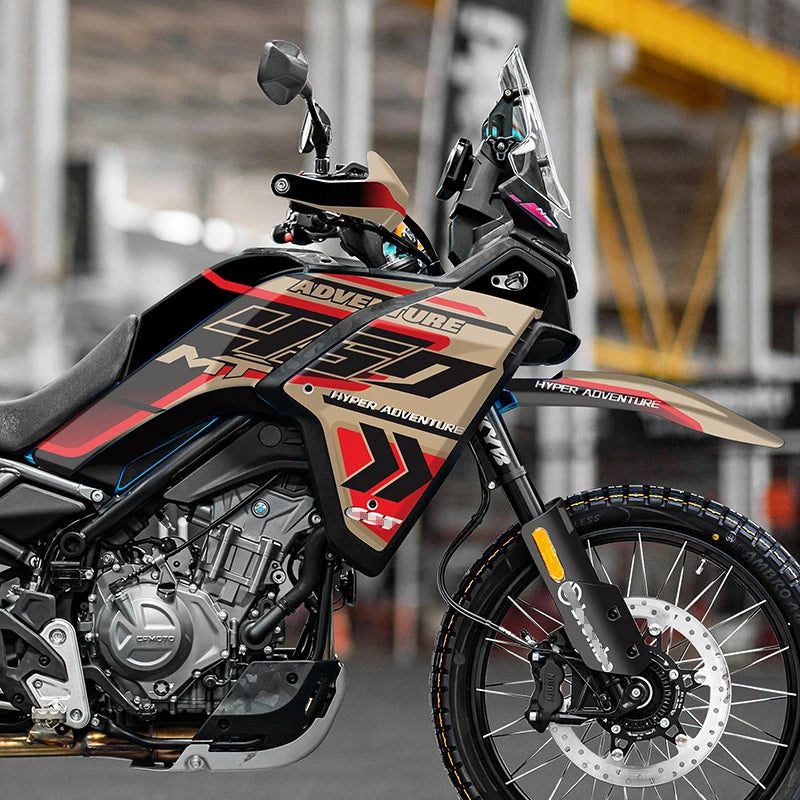 Pattern Printing Stickers Kits for Motorcycle Protection and Decoration, Used for CFMOTO 450MT, Various Styles