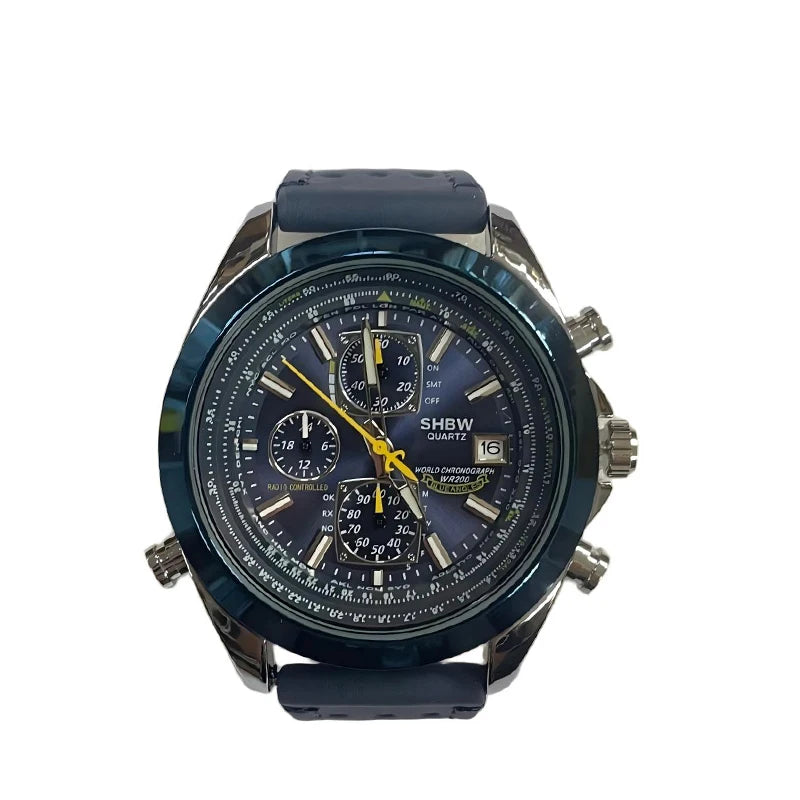 2025 New Men Watches Business Multi-Function Fancy Round Luxury Wristwatch Stainless Steel Band Quartz Watch with Date