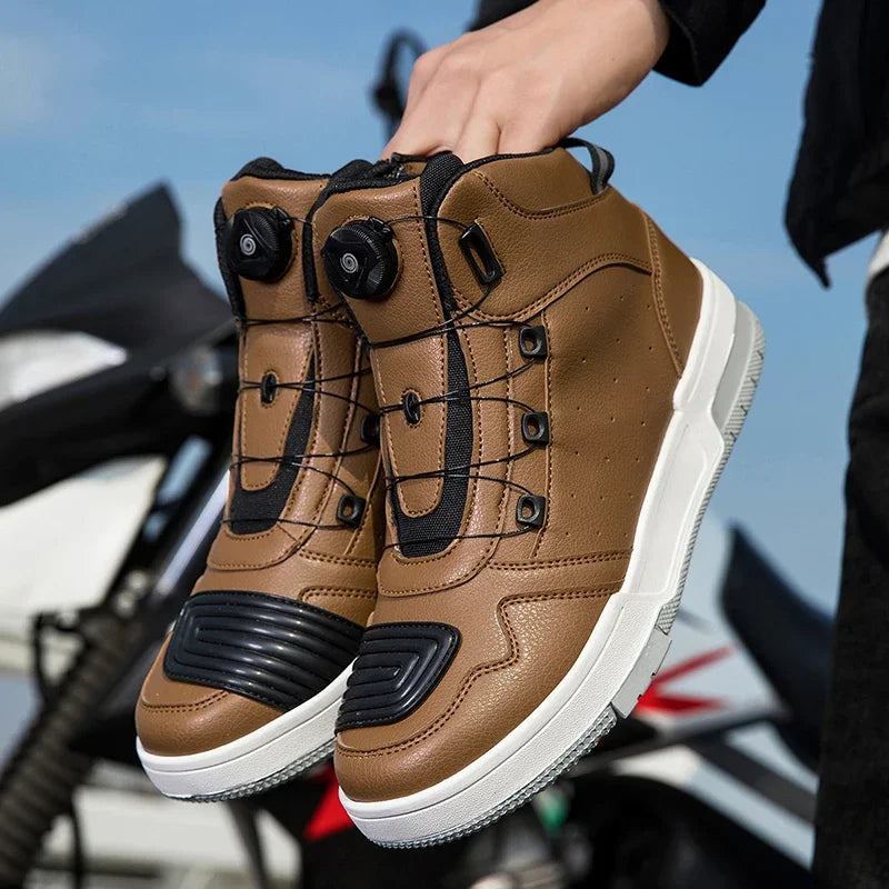 Summer New Motorcycle Boots Men Women Knight Outdoor Riding Anti-slip Spring Sneakers Shoes Bicycle Mountain Racing Road Speed