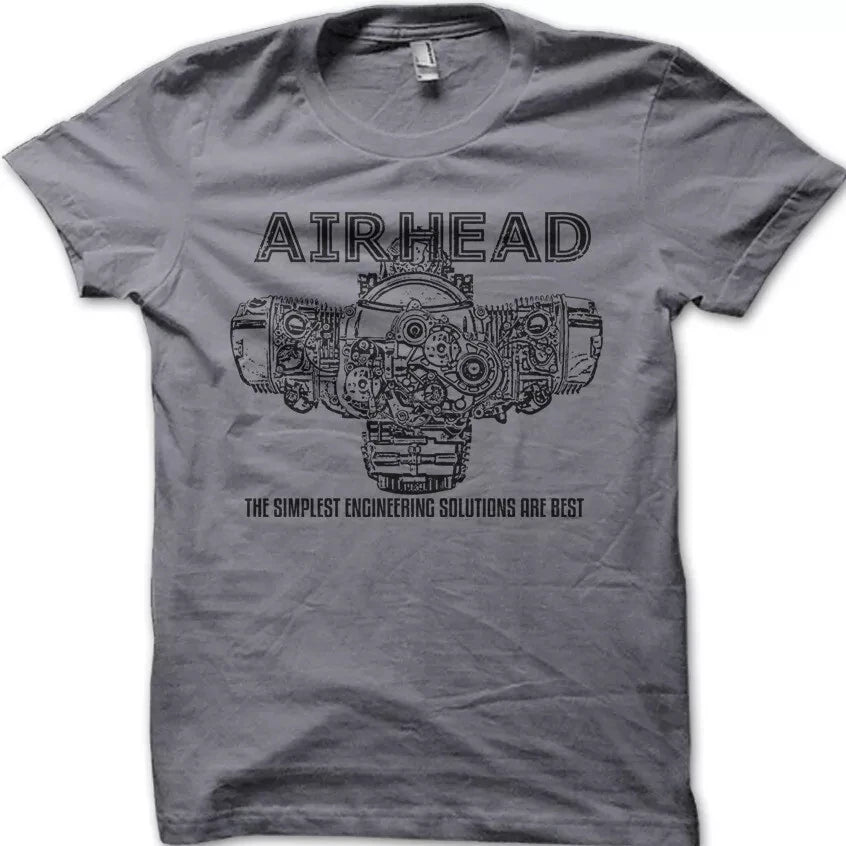 AIRHEAD Boxer bmw twin motorcycle R65 R75 R1200RT biker tshirt  Motorcycle summer preferred high-quality cotton tops streetwear