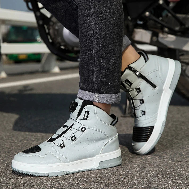 Summer New Motorcycle Boots Men Women Knight Outdoor Riding Anti-slip Spring Sneakers Shoes Bicycle Mountain Racing Road Speed