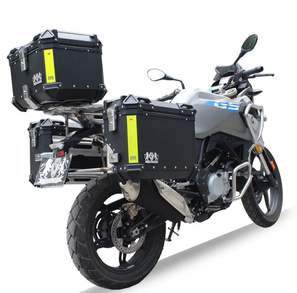 For BMW G310GS Motorcycle Aluminum Alloy Three Box 45L Tail Box 37L Side Box Quick Release Sealed Waterproof