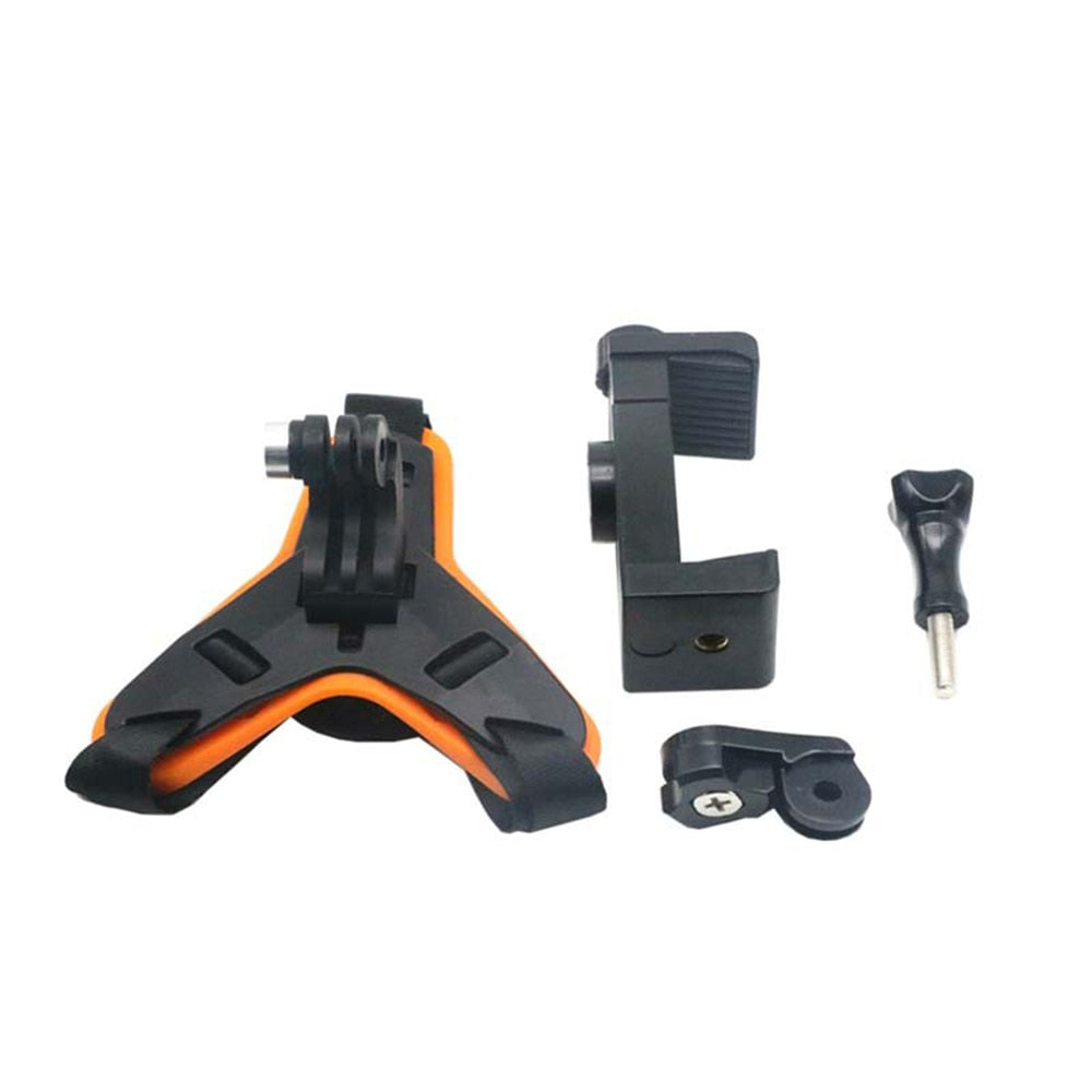 Motorcycle Helmet Mobile Phone Bracket suitable for Apple Huawei gopro Camera First Perspective Shooting Riding Accessory Stand