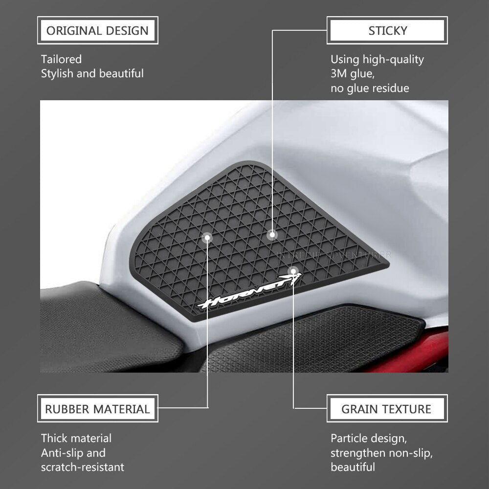 Motorcycle Non-slip Side Fuel Tank Stickers Waterproof Pad Rubber Sticker For HONDA CB750 CB 750 HORNET 2023