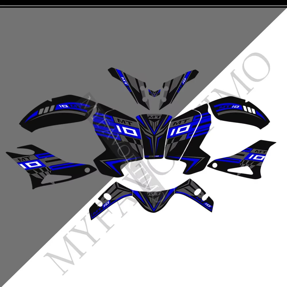For Yamaha MT10 FZ moto Stickers Tank Pad Protector Fairing Fender Motorcycle Knee Decal Fuel MT-10 2016-2021