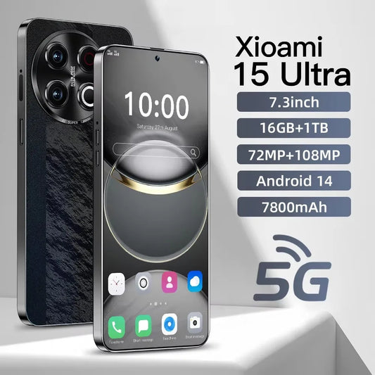 New Xioami 15 Ultra Original 5G Android smartphone for 2025. 7.3 inch, 16GB RAM+1TB storage space, dual card, 7800mAh batter