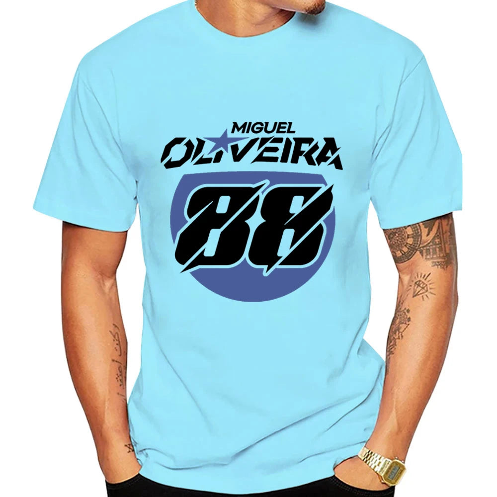 Miguel Oliveira 88 Driver Motorcycle Team Men T-shirt Summer Short Sleeve Women Tee Shirt 2025 100% Cotton Couple Clothes Tops